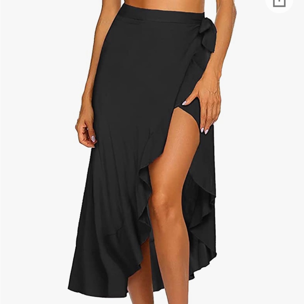 Black Wrap Skirt